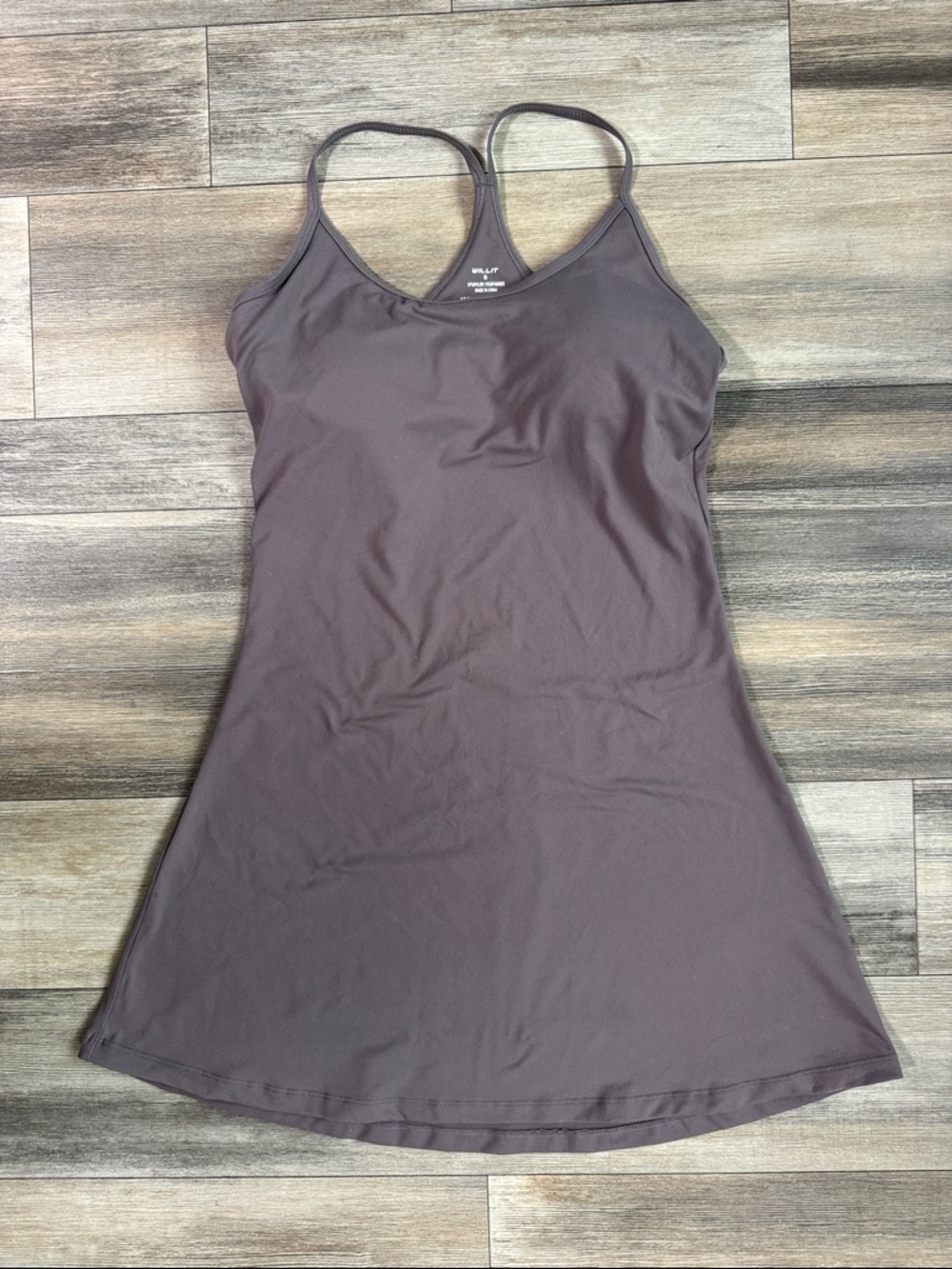 Strappy A-Line Tank Dress in Taupe